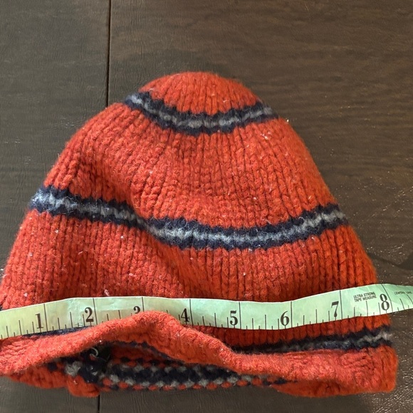 J. Crew Orange and Navy Cozy Knit Beanie - Picture 6 of 6
